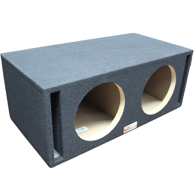 King Boxes Dual 10″ Vented Divided Carpeted Universal Subwoofer Box KG-D10DSV