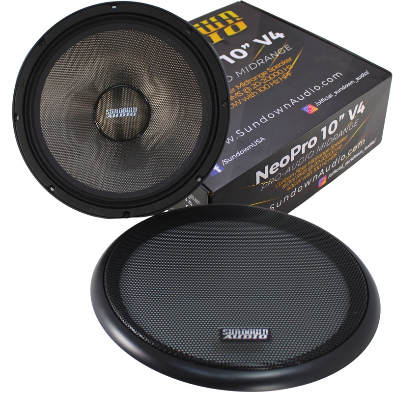 Sundown Audio Neo Pro v.4 10″ 160W RMS 4-Ohm Mid-Range Speaker / NEOPRO-V4-10-4