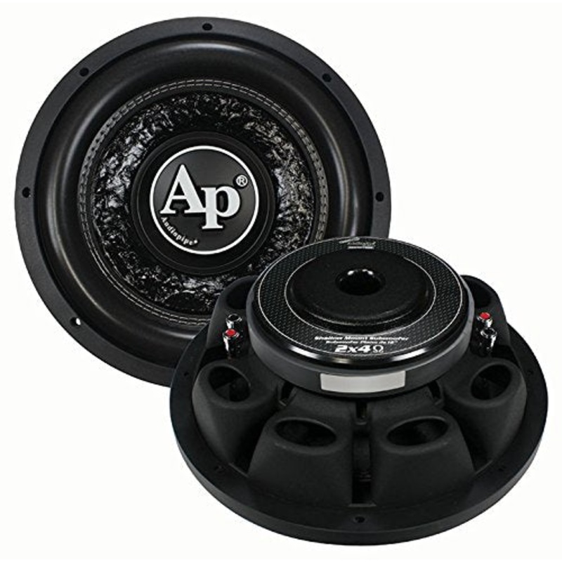 Audiopipe 10″ 600W Max Dual Voice Coil 4-Ohm Shallow Mount Subwoofer TXX-FA1000