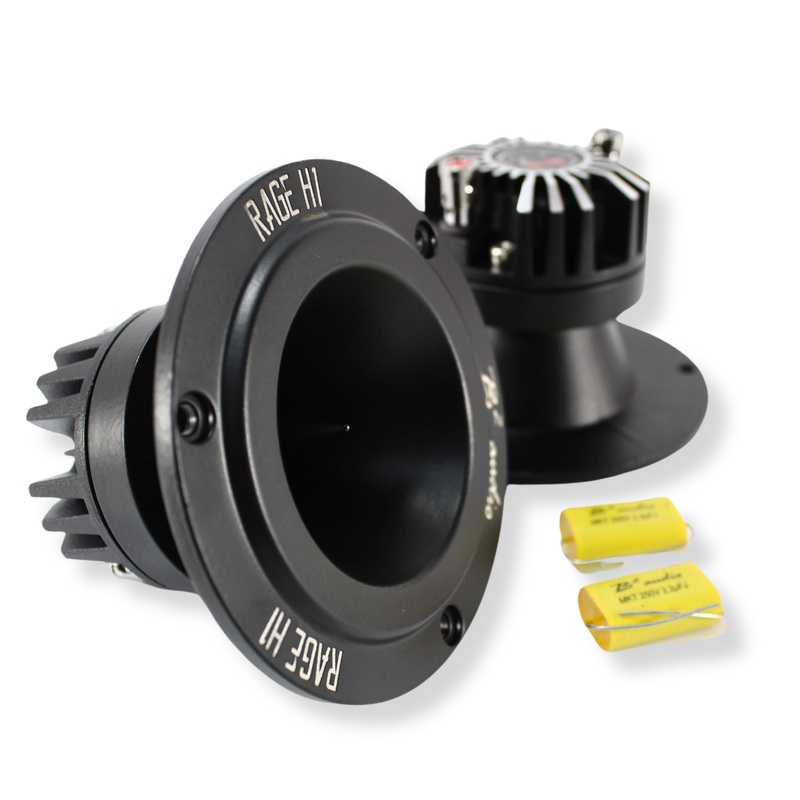 B2 Audio Pair of RAGE Series H1 Neo 4-Ohm 100 Watt RMS 3.85″ OD Tweeters