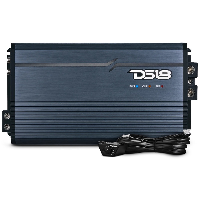 DS18 FRP Monoblock 3500W 1-Ohm Full-Range Class-D Amplifier Red/Blue/Titanium Blue