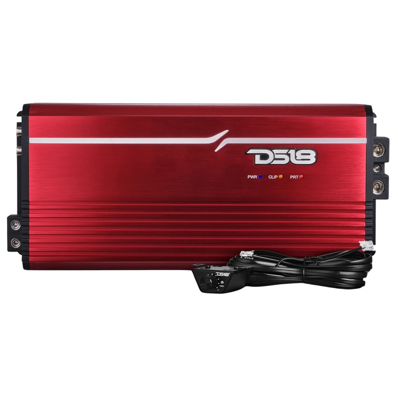 DS18 FRP Monoblock 5000W 1-Ohm Full-Range Class-D Amplifiers Red/Blue/Titanium Blue