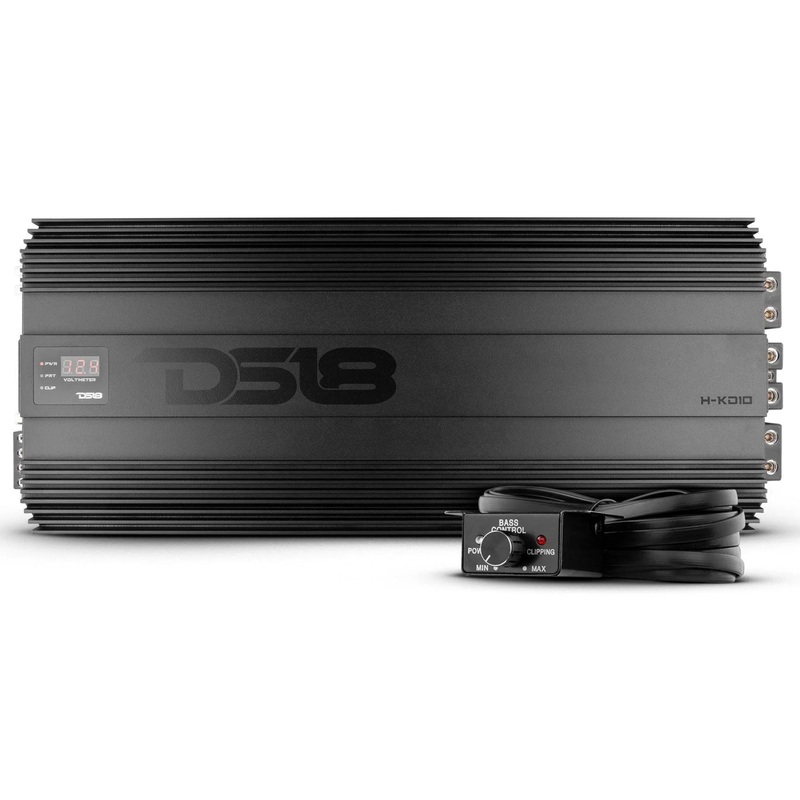 DS18 Hooligan KO Series Black Monoblock 10K Watt 1-Ohm Amplifier H-KO-10/BK