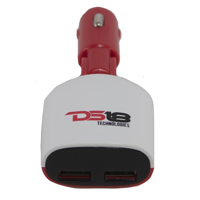 DS18 Vehicle Dual Quick Charger USB Ports With LED Display Volt Meter VMU2.R