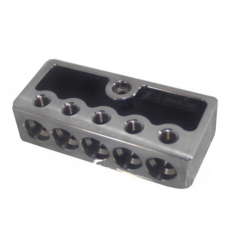 Jim’s Machineworx Buss Bar Black 6mm 5 Way 0 AWG Titian 8 TITAN-BAT-BLACK