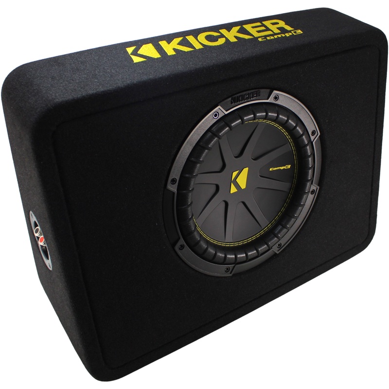 Kicker CompC 10″ 250W RMS 2-Ohm Compact Loaded Subwoofer Enclosure / 50TCWC102