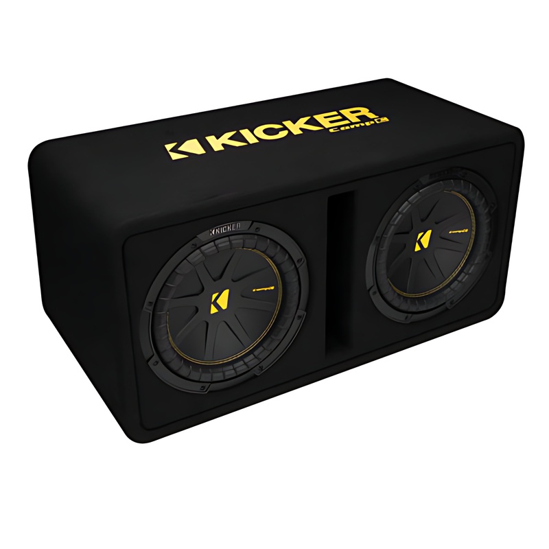 Kicker CompC Dual 10″ 1000W 2-Ohm Loaded Subwoofer Enclosure 50DCWC102