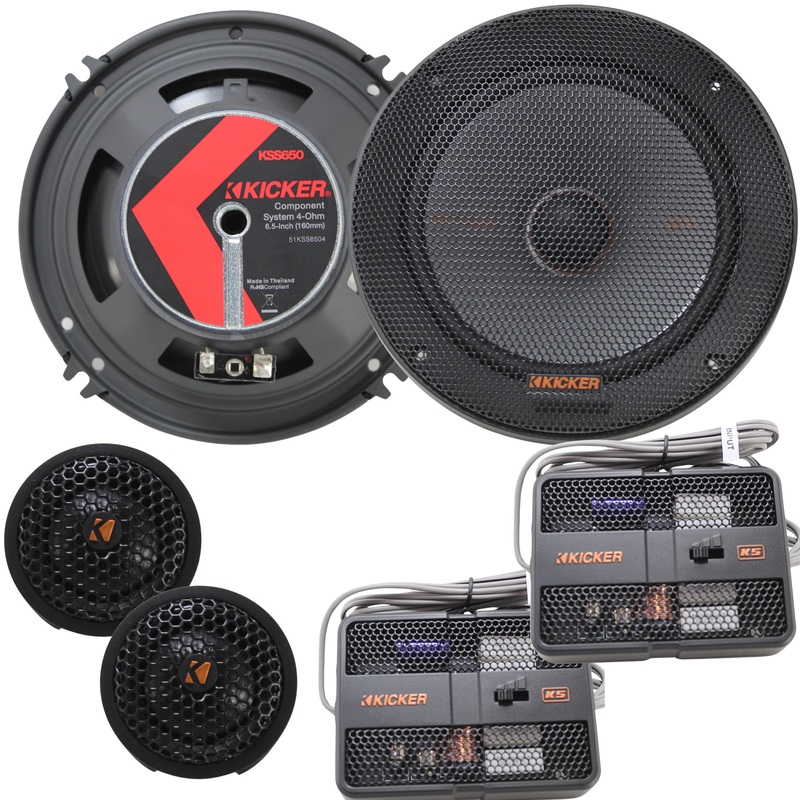 Kicker KS Series 6.5″ 4 Ohm 125 Watts Component Speaker system 51KSS6504