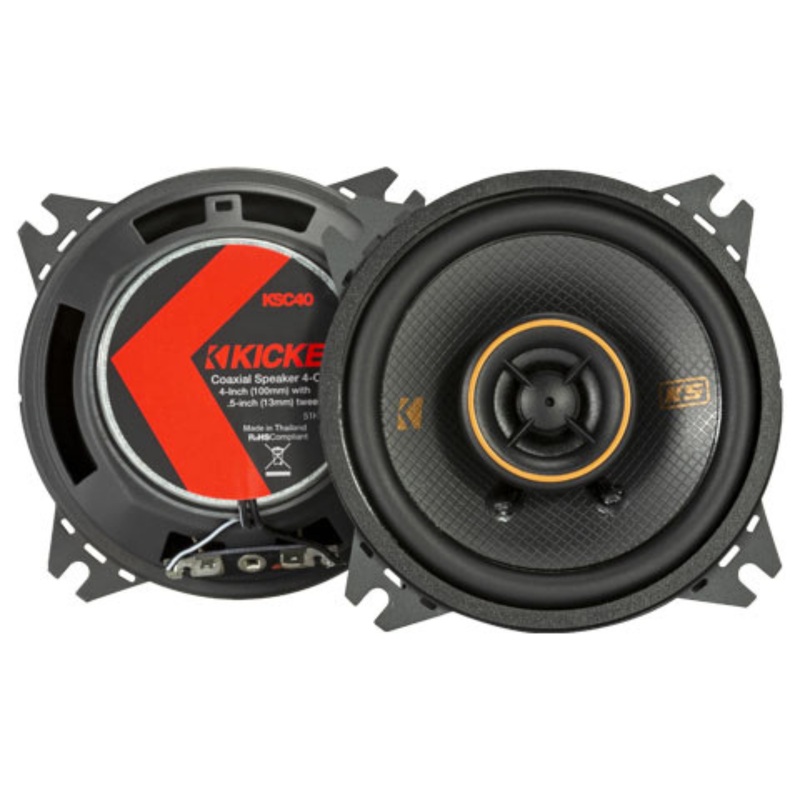 Kicker KS Series Pair of 4″ Coaxial 4 Ohm 75 Watts Speakers 51KSC404