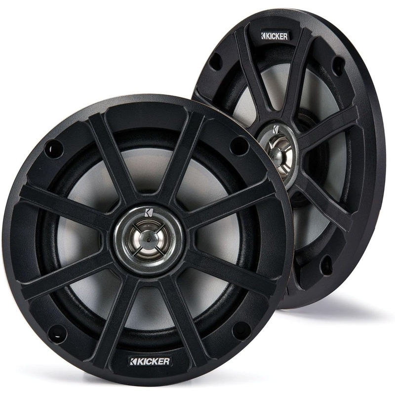 KICKER Pair of PS 6.5″ 120W 4-Ohm Coaxial Motorcycle Speakers 51PSC654