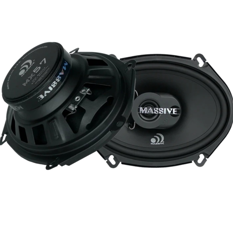 Massive Audio Pair of 5×7″ 220W Peak 4-Ohm Coaxial Speakers MX57-V2
