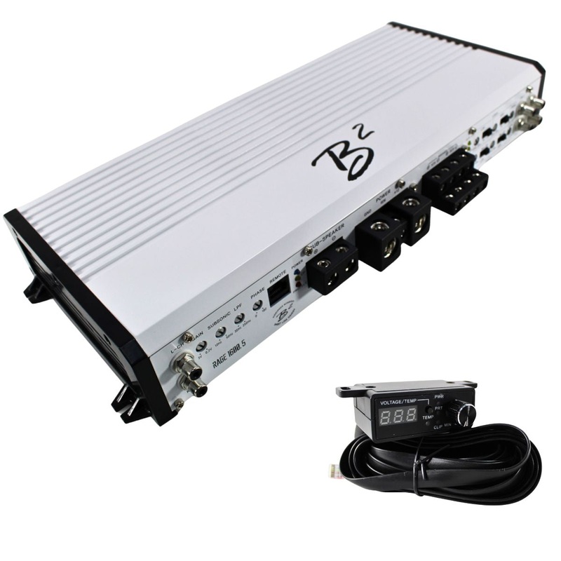 B2 Audio RAGE 5 Channel 1.6k Watt 4-Ohm Half Bridge Class-D Amplifier