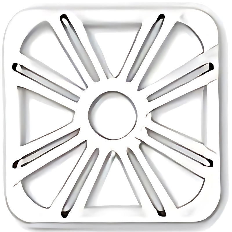 Kicker 11L710GLW 10-Inch (25cm) Square Subwoofer Grille, LED, White