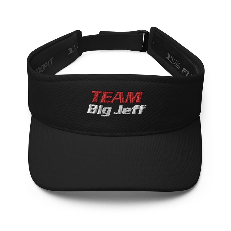 Official Team Big Jeff Audio Visor Hat With Team Big Jeff Embroidered Logo Black