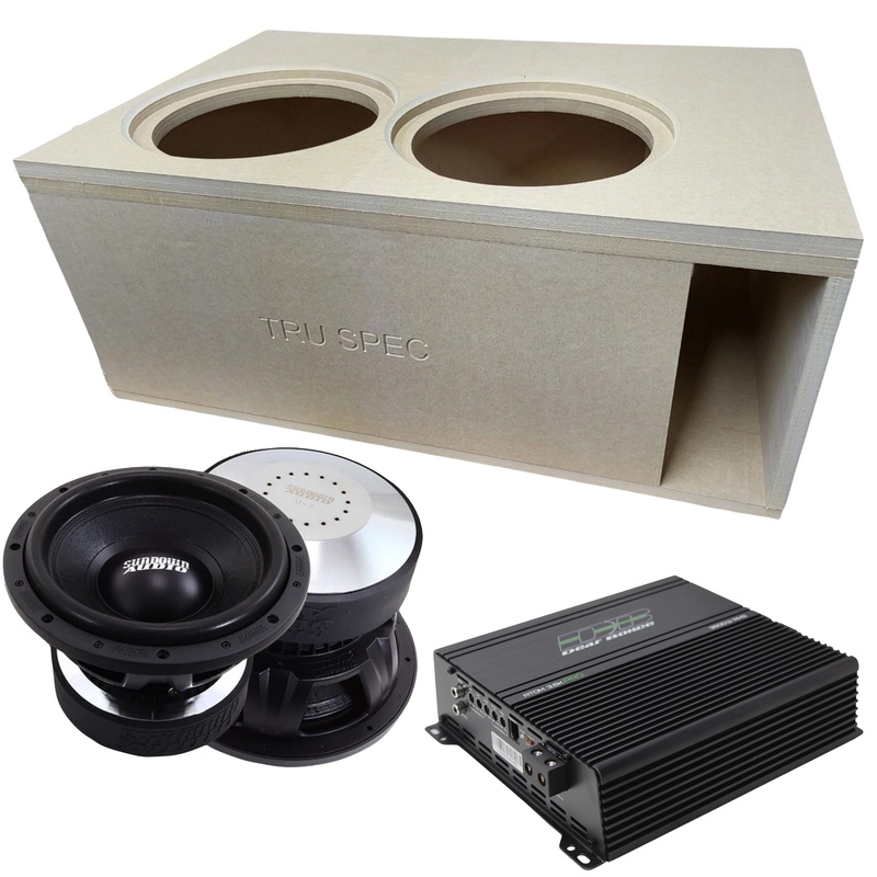Sundown Pair of 12″ U-Series D4 Subs, ATOM 3.5K Amp w/ Dual Vented Enclosure