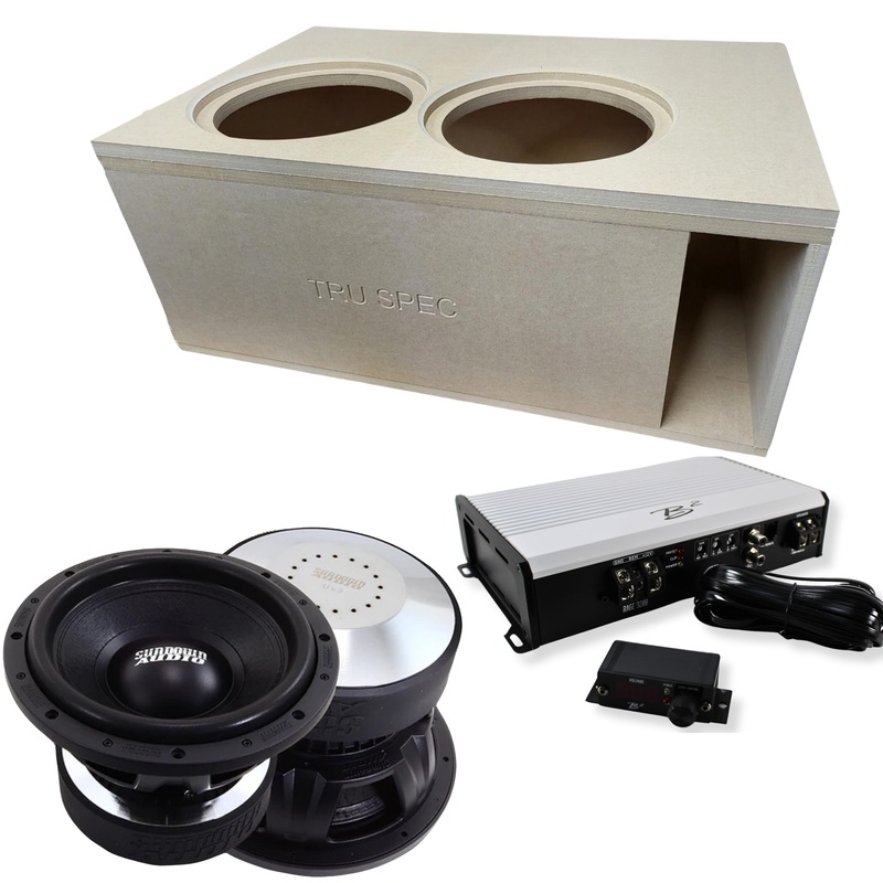 Sundown Pair of 12″ U-Series D4 Subs & RAGE-3200 Amp w/ Dual Vented Enclosure
