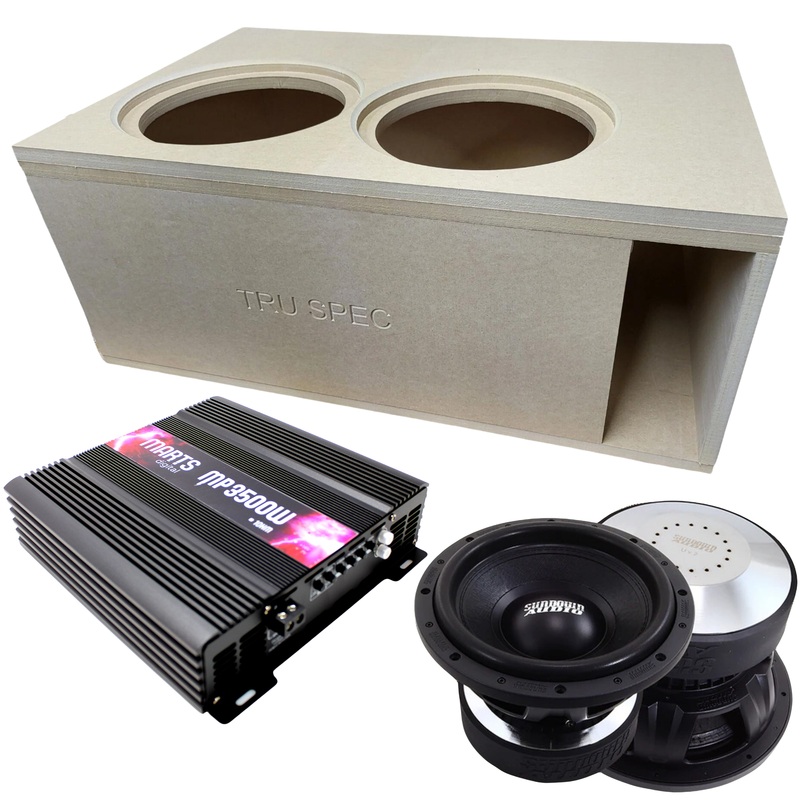 Sundown Pair of 12″ U-Series D4 Subwoofers, 3500W Amp w/ Dual Vented Enclosure