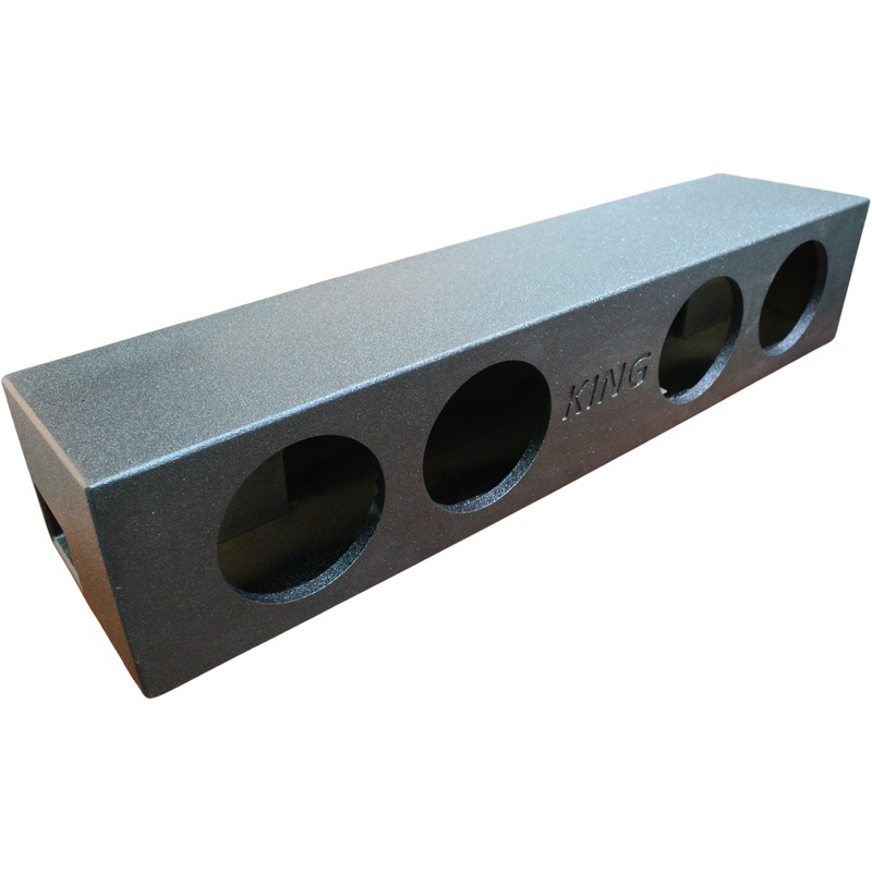 King Boxes Quad  8″ 19-UP Ram Front Fire Ported Sprayed Speaker Box AK-DG19-48