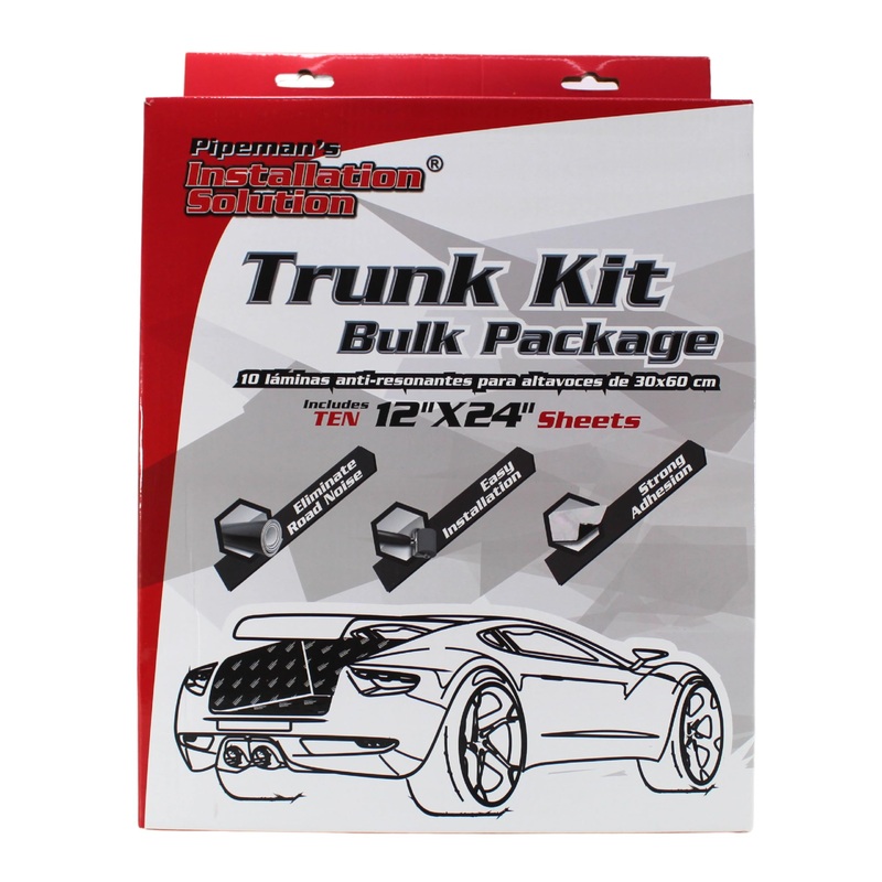 Pipeman’s DT101224 12″ x 24″ Black Sound Deadener Trunk Kit 10 sheets 20 Sq ft