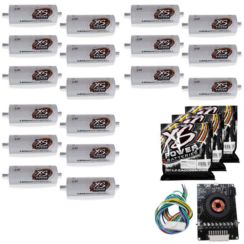 XS Power 18 Pack DIY Kit White 40AH LTO Cell Bank 2.3v W/ Dog Bones & Balancer