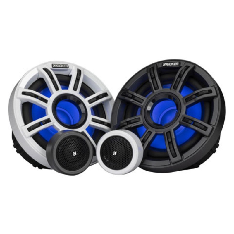 6.5″ 200 Watt Peak 4 Ohm Marine LED Component Speakers KICKER MSS65