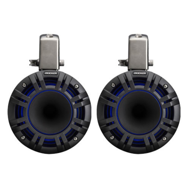 6.5″ 300W RMS 4-Ohm Marine HLCD Tower Speakers Pair KICKER KMTCXL65 Black