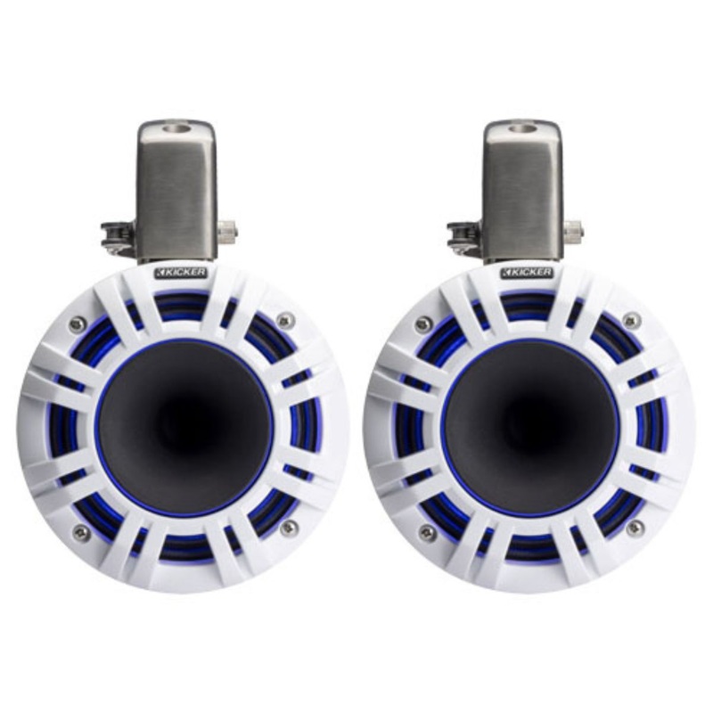 6.5″ 300W RMS 4-Ohm Marine HLCD Tower Speakers Pair KICKER KMTCXL65 White