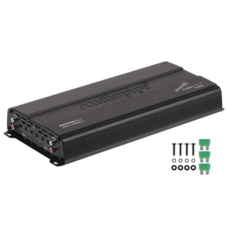 Audiopipe 2200W 2-Ohm Class D Car Audio 4-Channel MOSFET Amplifier APLX-2200.4