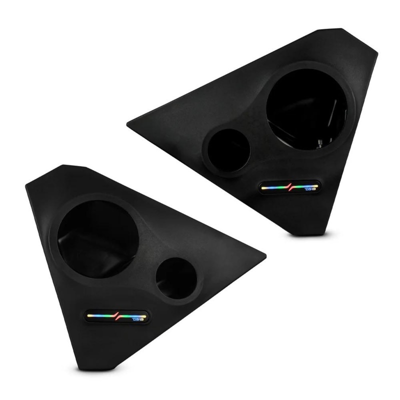 Polaris Slingshot Front Kick Panel Pods For 6.5″ Speakers and 3.8″ Bullet Tweeters with Digital LED Lights DS18 DS-SLG-FKP6v2