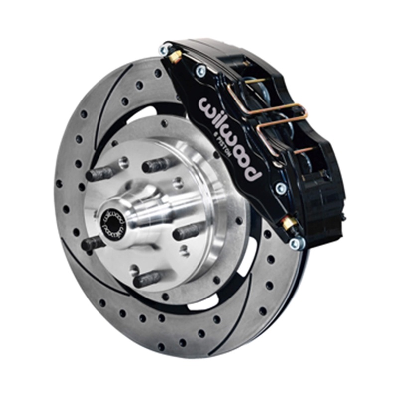 11″ Wilwood Drilled Rotors & 4 Piston Calipers Black Calipers