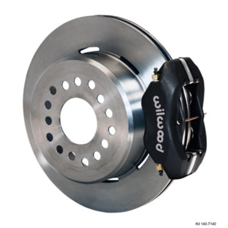 12″ Wilwood Smooth Rotors & 4 Piston Calipers With Parking Brake Black