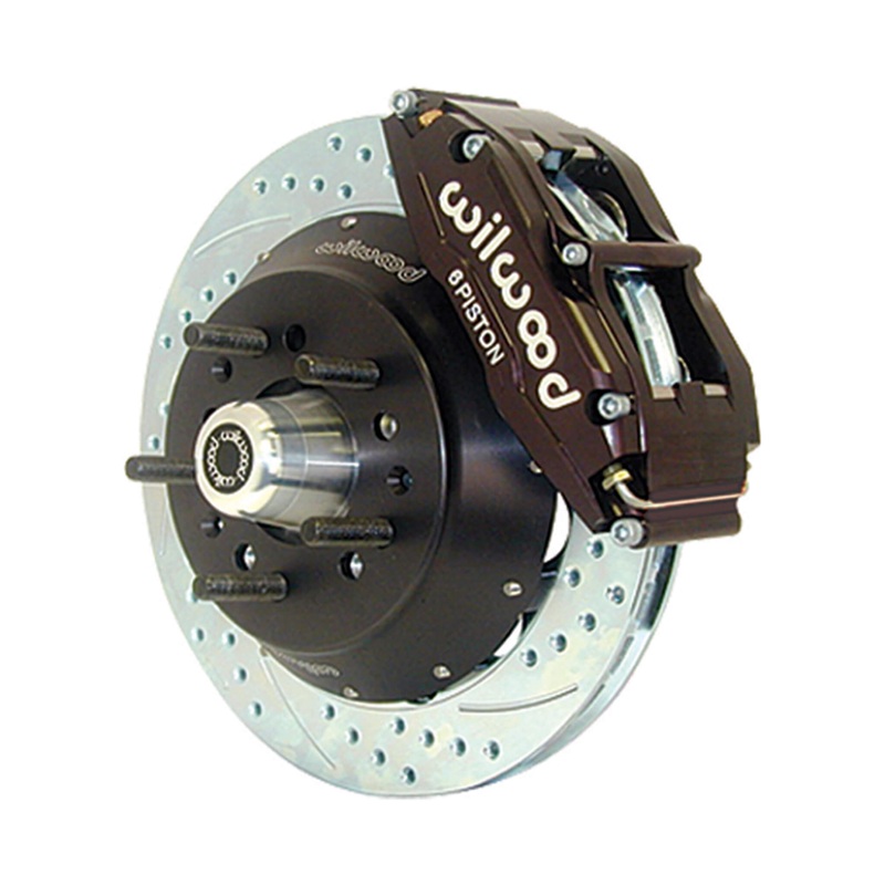 13″ Wilwood Drilled Rotors & 6 Piston Calipers Red