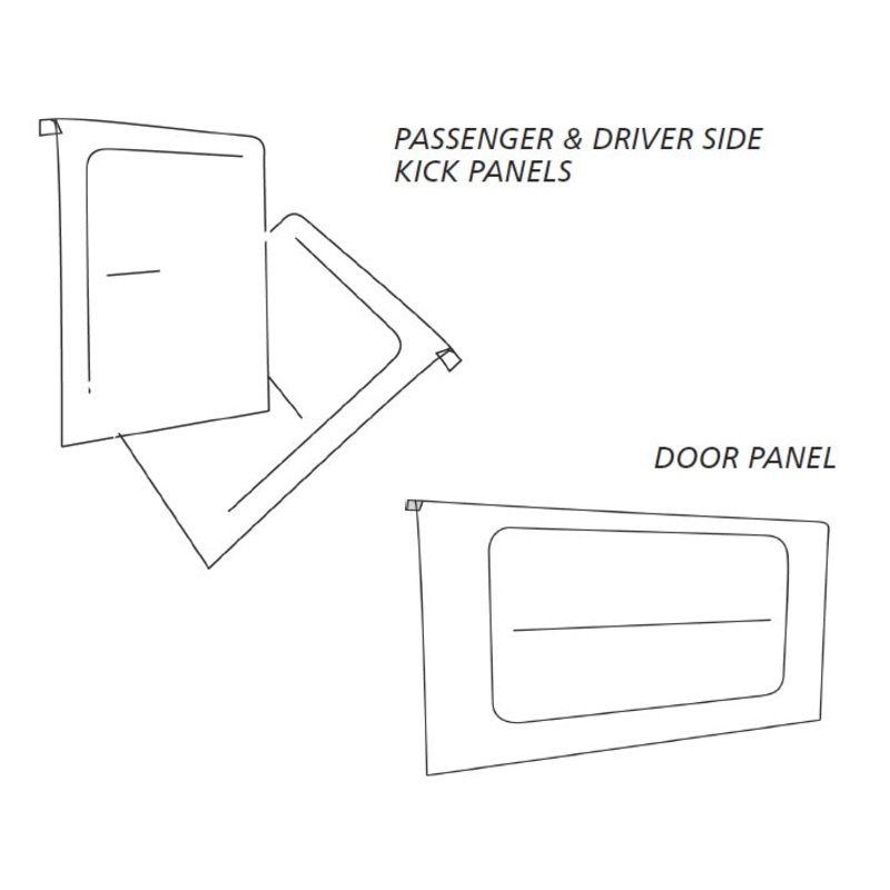 Aluminum door and kick panel