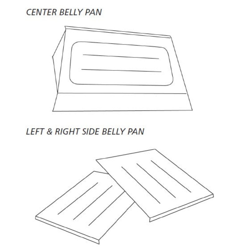 Aluminum rear belly pan