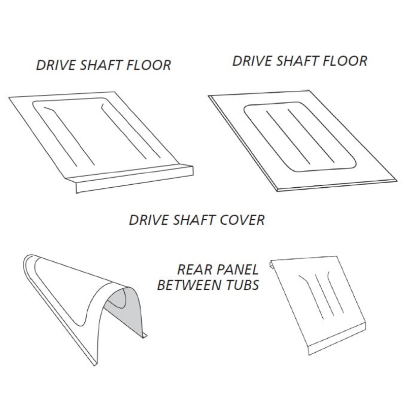 Intermediate Pro Gas between tubs aluminum floor