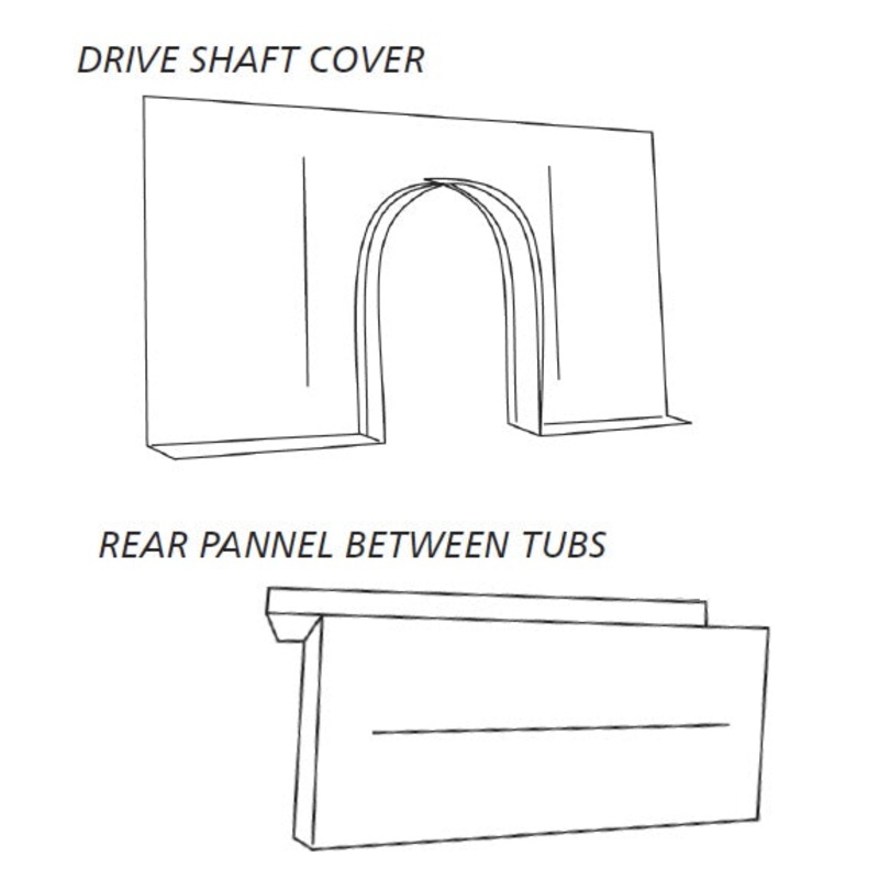 Intermediate Pro Link between tubs aluminum floor