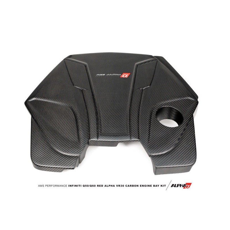 AMS Performance Infiniti 17+ Q60 / 16+ Q50 3.0TT Alpha Matte Carbon Engine Cover