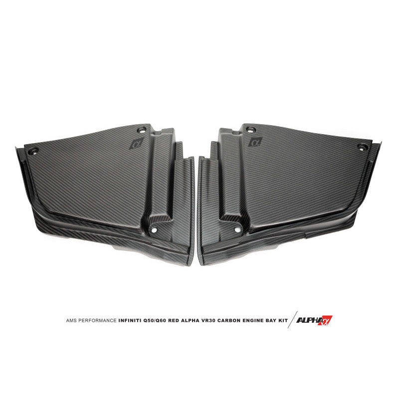 AMS Performance Infiniti 17+ Q60 / 16+ Q50 3.0TT Alpha Matte Carbon Rear Engine Bay Cover Set
