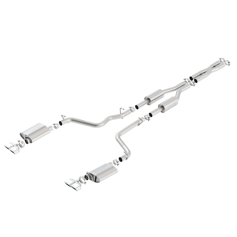 Borla 09-14 Dodge Challenger R/T 5.7L RWD 2Dr. Dual Rctgl. Angle S-Type CB Exhaust – Rear Split Exit
