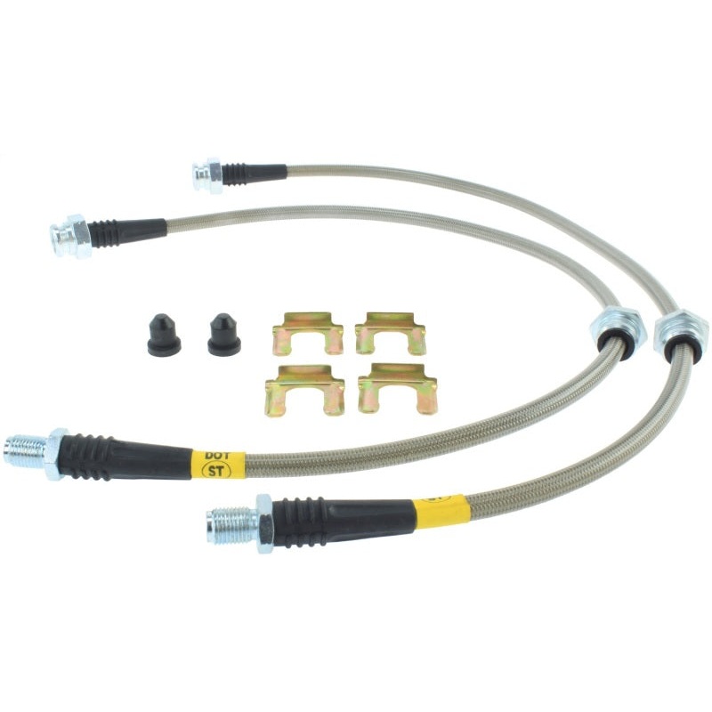 StopTech 89-98 Nissan 240SX (5 Lug w/ 300ZX Upgrade) Front Stainless Steel Brake Lines