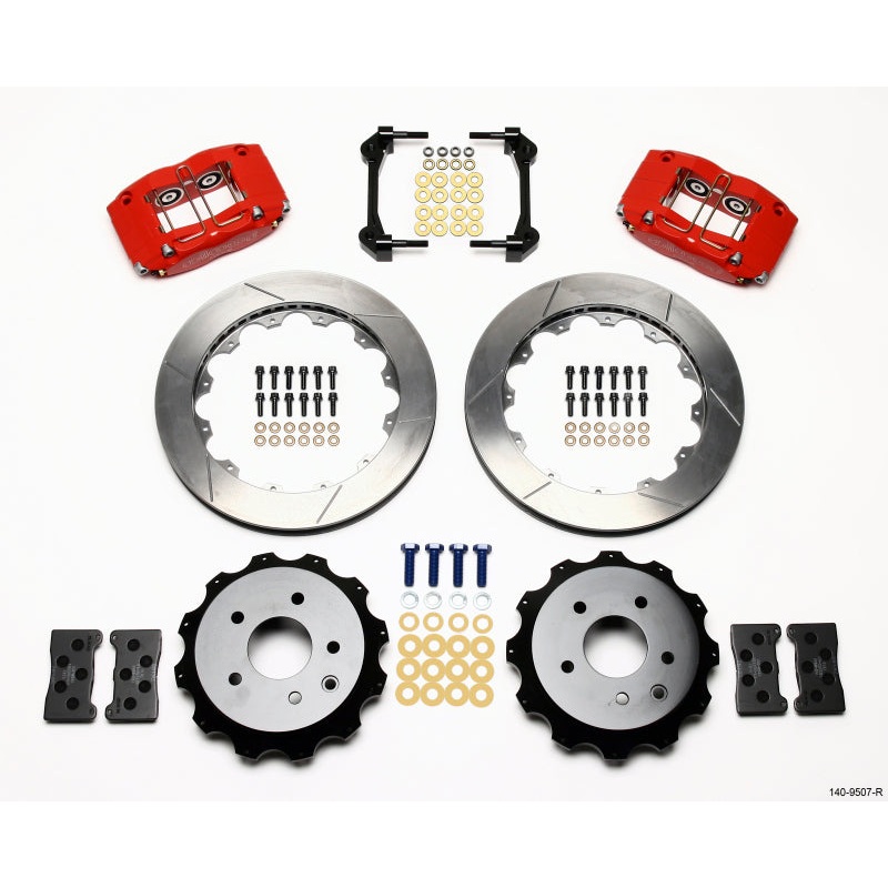 Wilwood Dynapro Radial Rear Kit 13.00in Red Nissan 350Z/Fiti G35