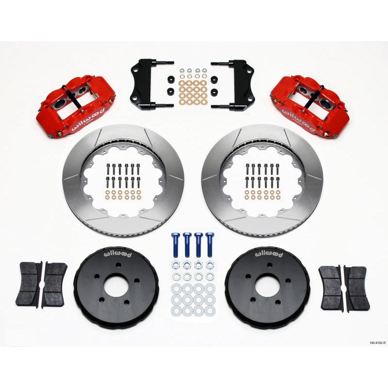 Wilwood Narrow Superlite 6R Front Hat Kit 14.00in Red Nissan 350Z/Fiti G35