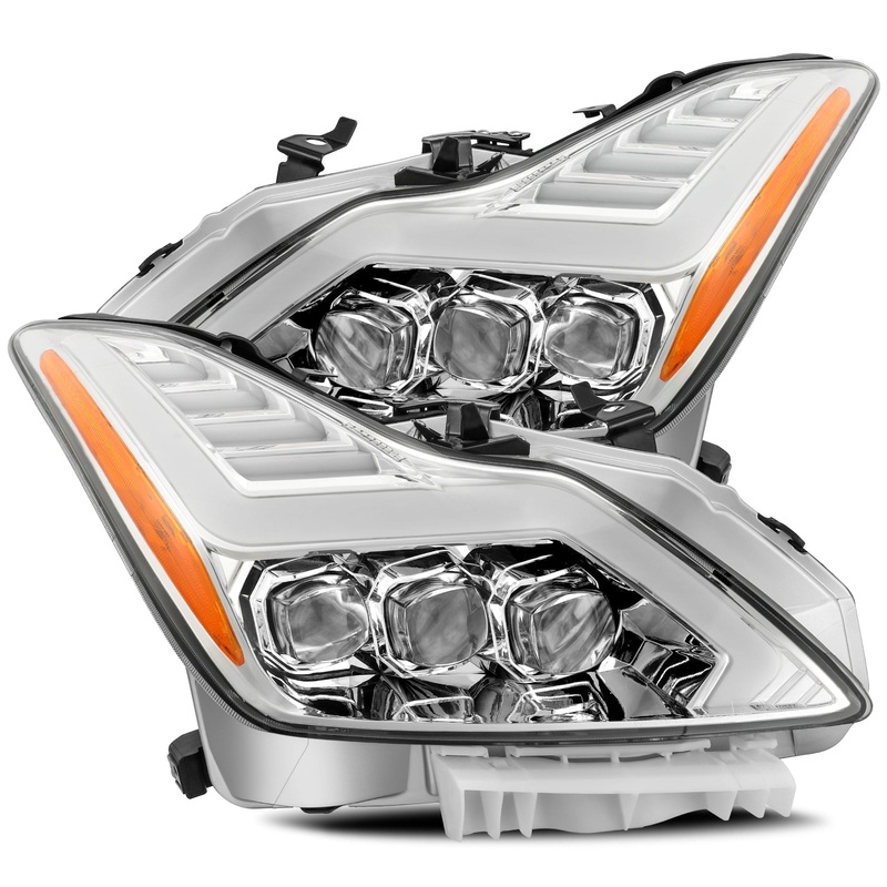 08-13 Infiniti G37/14-15 Q60 Coupe MK II NOVA-Series LED Projector Headlights Chrome