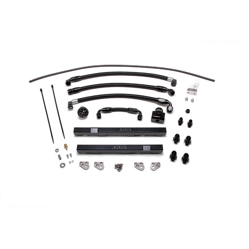 ALPHA Nissan GT-R Fuel Rail Kit With Regulator – Black