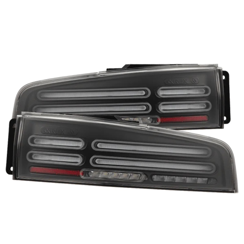 AlphaRex (NOVA-Series) 2023-2025 Nissan Z Quad-Loop Prismatic LED Tail Lights – Black Quad-Loop Prismatic