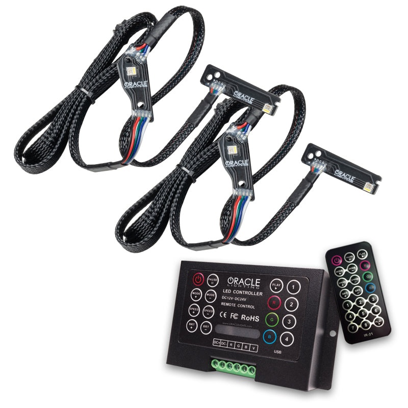 Oracle 1521 Nissan GTR RGB+W (Lightning Bolt) Headlight DRL Upgrade Kit ColorSHIFT 2