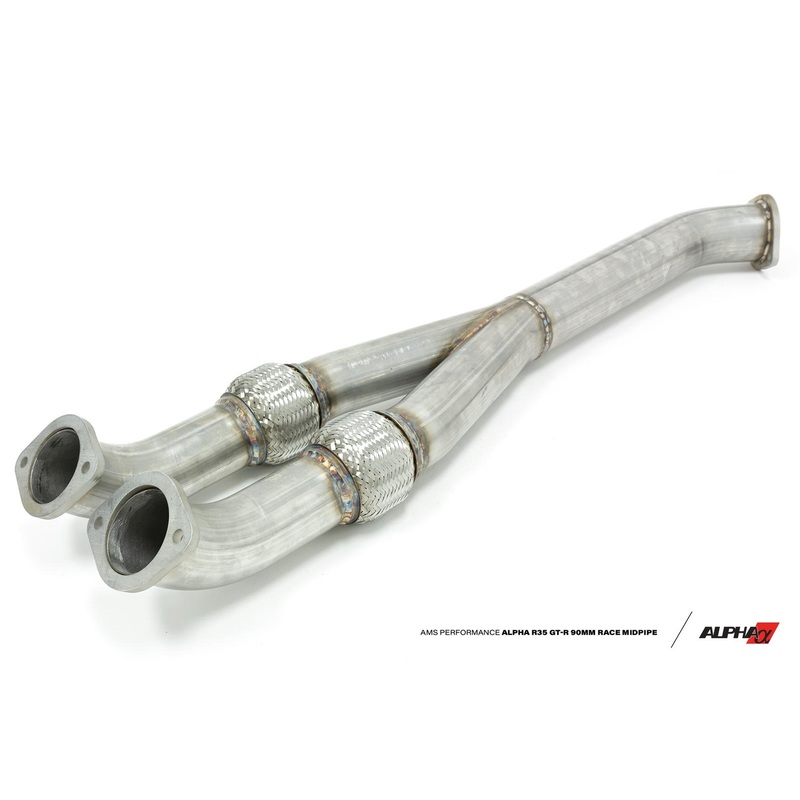 ALPHA GT-R 90mm Race Midpipe / Y-Pipe Non-Rresonated 90mm Exit