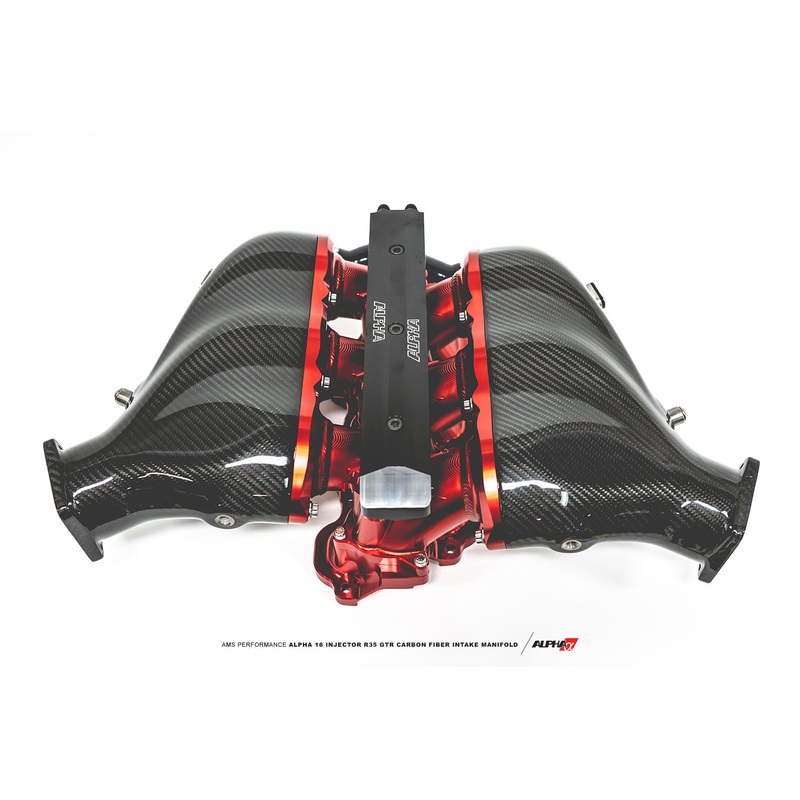 ALPHA GT-R Carbon Fiber / Billet Intake Manifold w/Triple Fuel Rail (18 Injector) Custom (Specify Color)