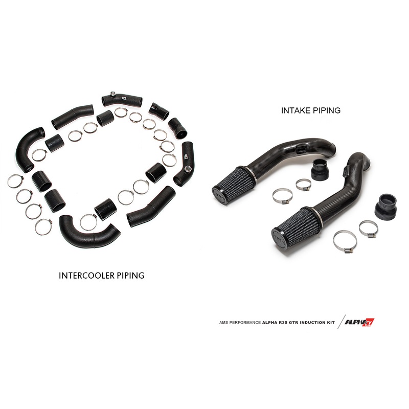 Alpha Performance R35 GT-R Intercooler Pipe Conversion Kit To Suit Alpha Carbon Intake Manifold (Stock Throttle Bodies)