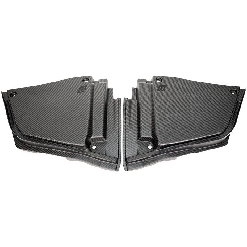 AMS Performance Infiniti Q50 / Q60 Red Alpha Matte Carbon Brake Fluid Reservoir & Battery Cover Set